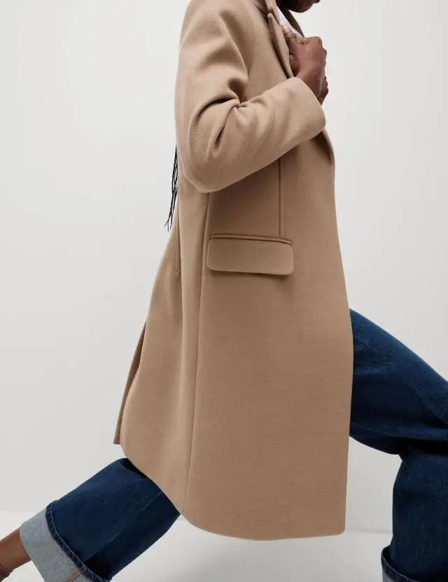 M&S Women's Single Breasted Tailored Coat 