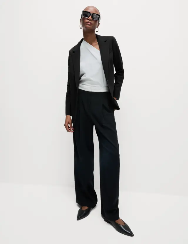 M&S Women's Relaxed Single Breasted Blazer 