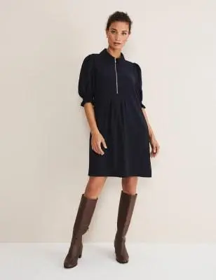 Phase Eight Women's Zip Neck Mini Smock Dress 