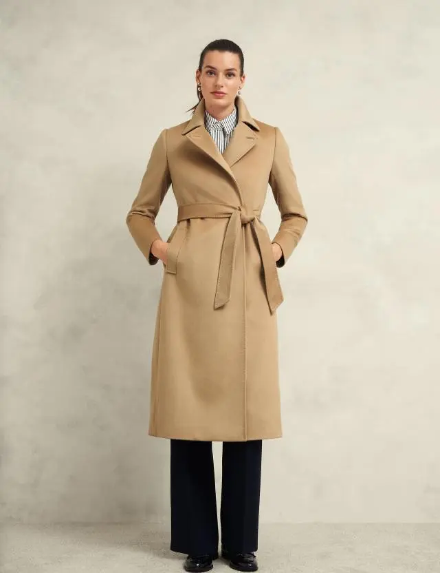 Hobbs Women's Pure Wool Belted Trench Style Coat 