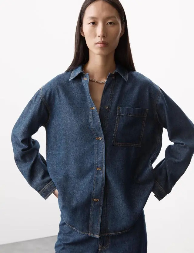 Autograph Women's Pure Lyocell™ Denim Relaxed Shirt 