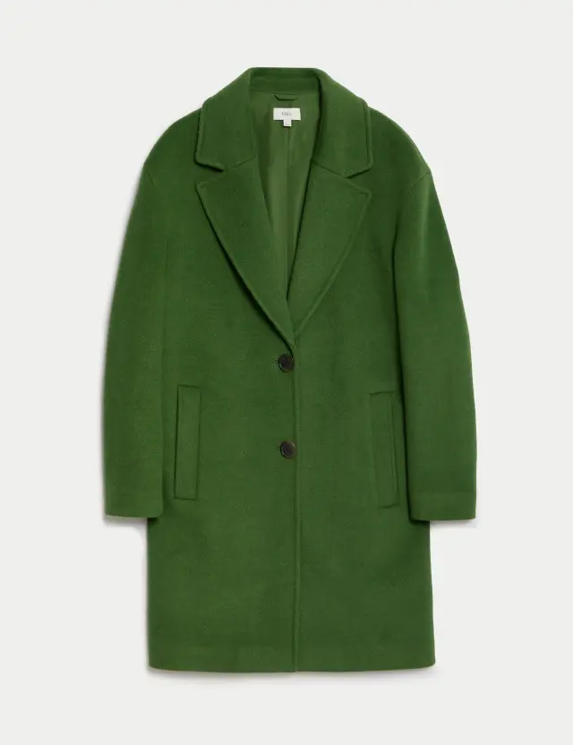 M&S Women's Twill Single Breasted Relaxed Coat 