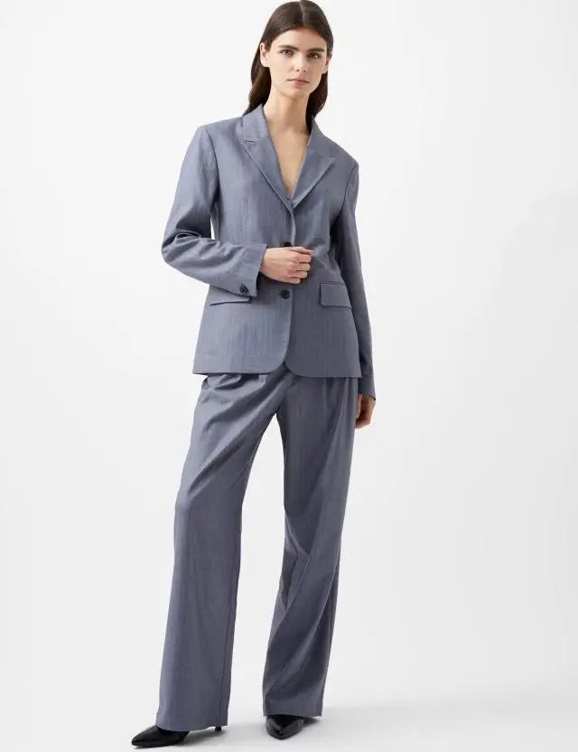 French Connection Women's Pinstripe Single Breasted Blazer 