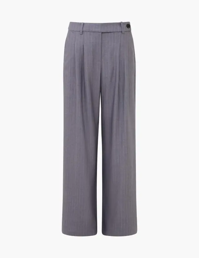 French Connection Women's Pinstripe Wide Leg Trousers 