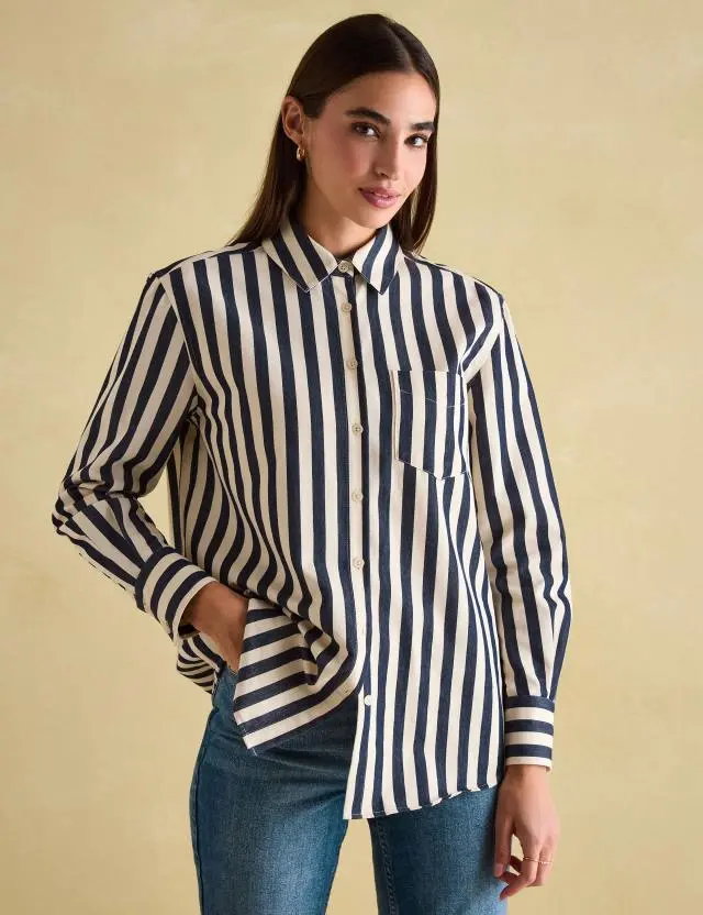 Joules Women's Pure Cotton Striped Shirt 