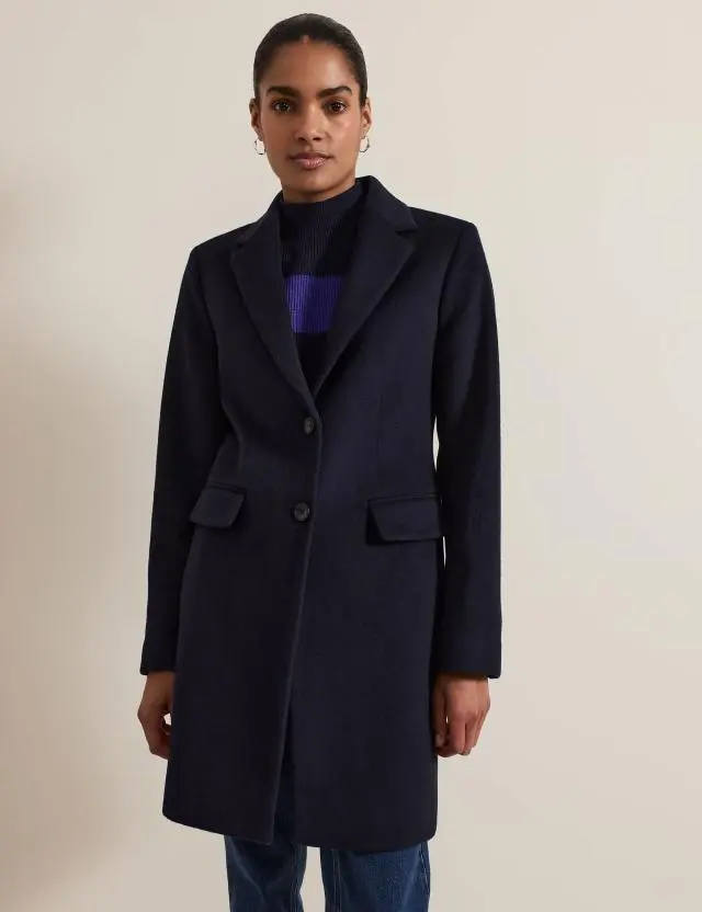 Phase Eight Women's Wool Rich Single Breasted Tailored Coat 