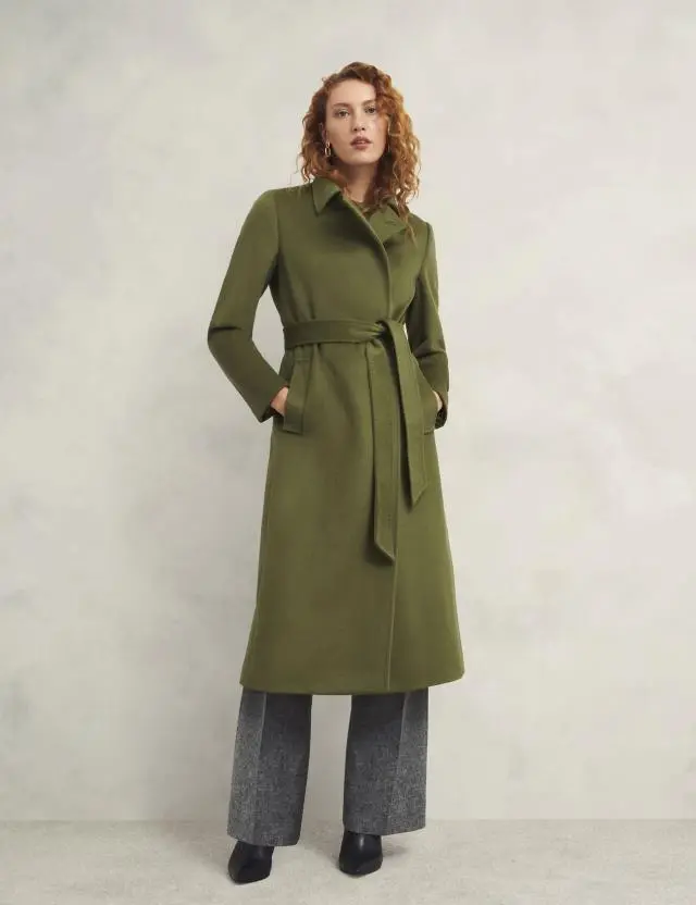 Hobbs Women's Pure Wool Belted Collared Tailored Coat 