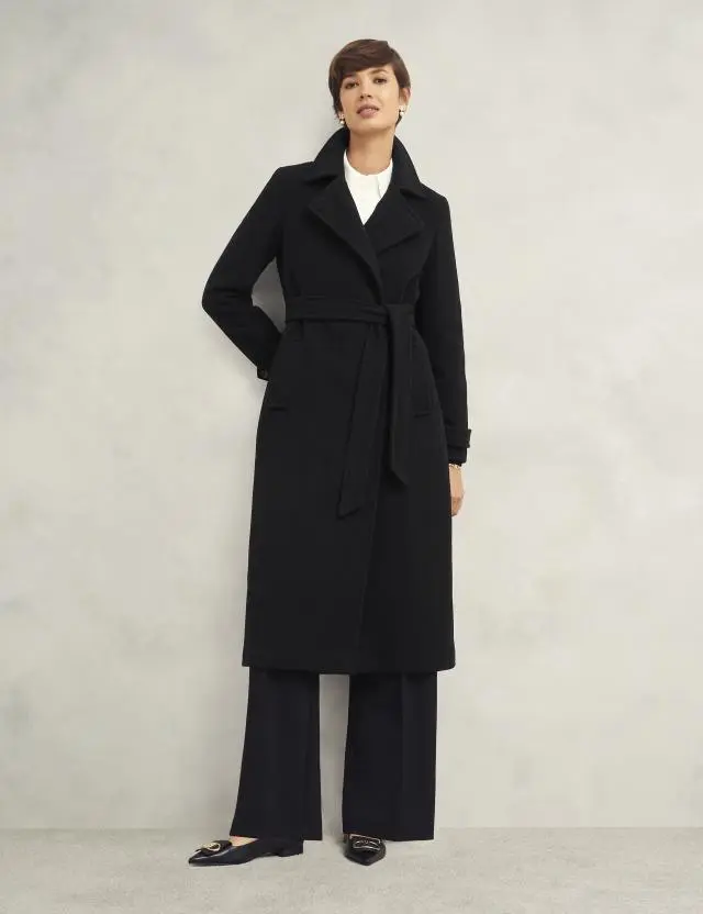 Hobbs Women's Wool Rich Belted Longline Tailored Coat 