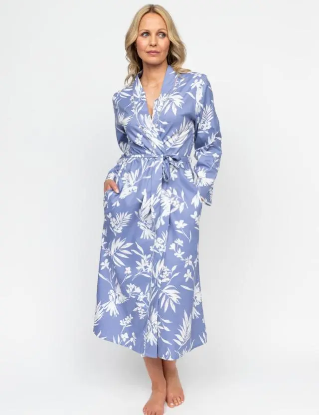 Cyberjammies Women's Cotton Modal Bird Print Dressing Gown 