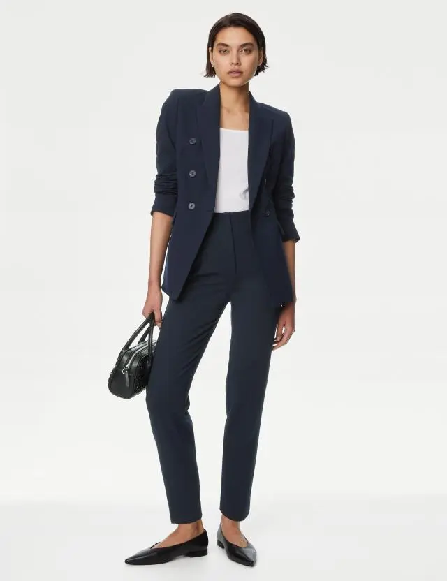 M&S Women's Tapered Ankle Grazer Trousers 