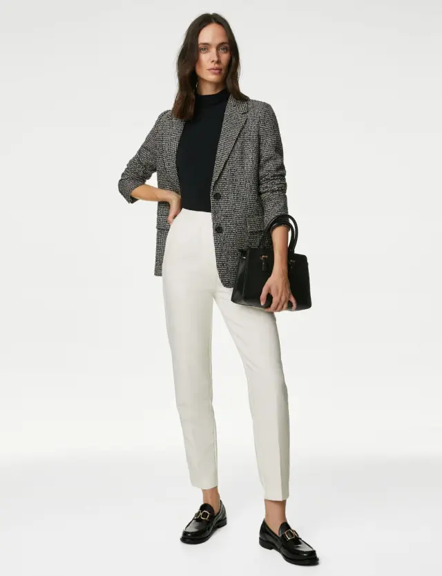 M&S Women's Tapered Ankle Grazer Trousers 