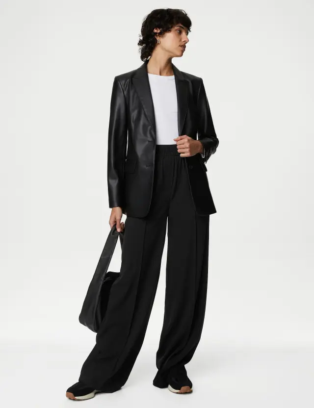 M&S Women's Wide Leg Trousers 