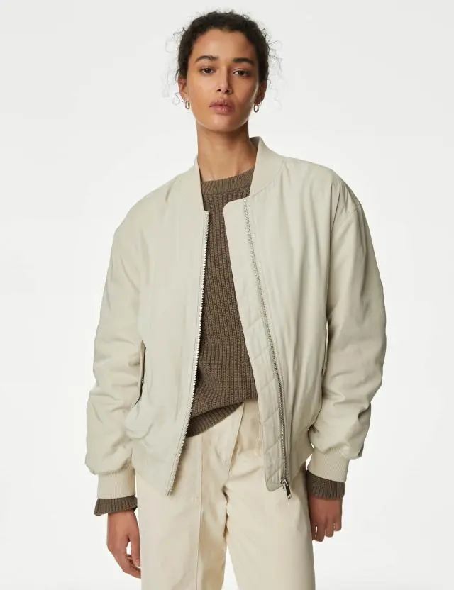 M&S Women's Padded Bomber Jacket 