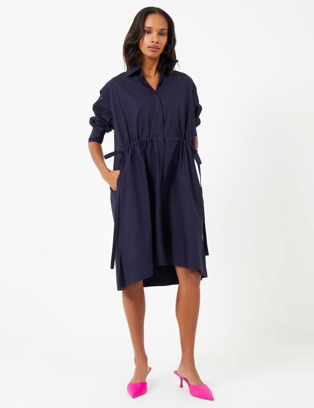 French Connection Women's Pure Cotton Knee Length Shirt Dress 