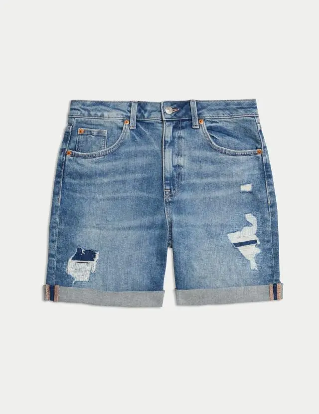 M&S Women's Denim Boyfriend Shorts 