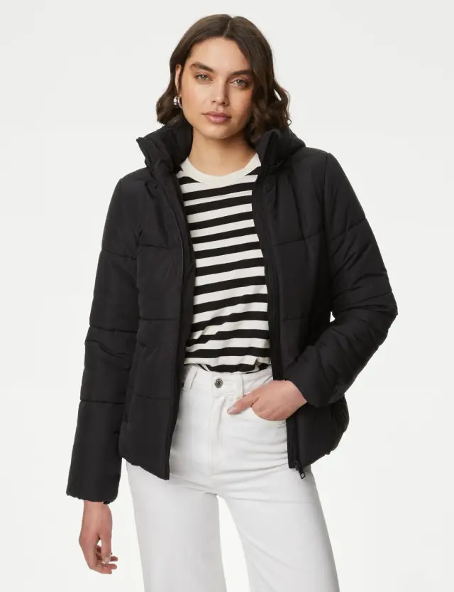 M&S Women's Recycled Thermowarmth™ Hooded Puffer Jacket 