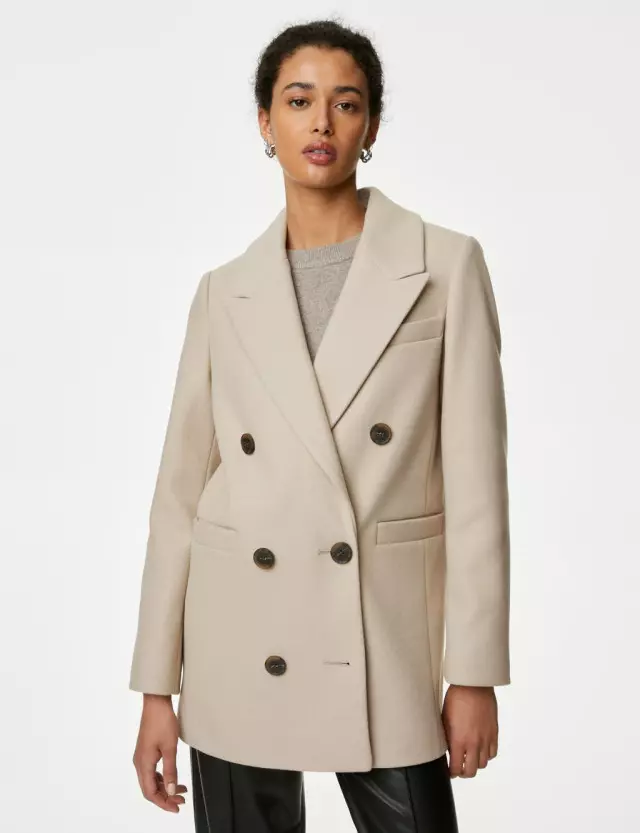 Marks and spencer black coat ladies best sale