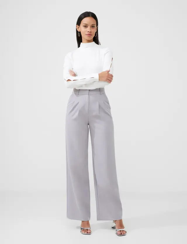 French Connection Women's Pleat Front Straight Leg Trousers 