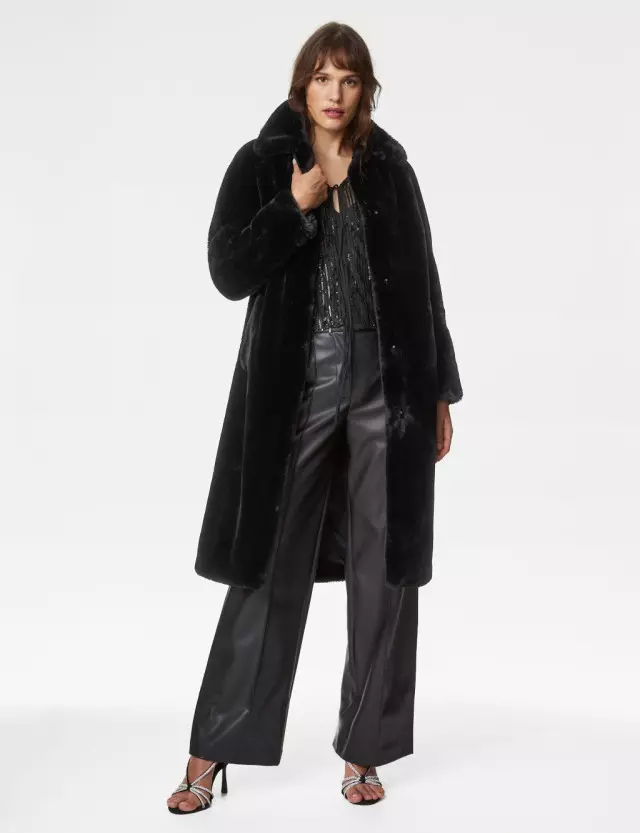 Marks and spencer hot sale black coat ladies