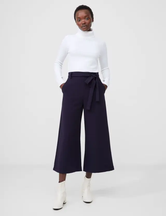 French Connection Women's Belted Wide Leg Culottes 