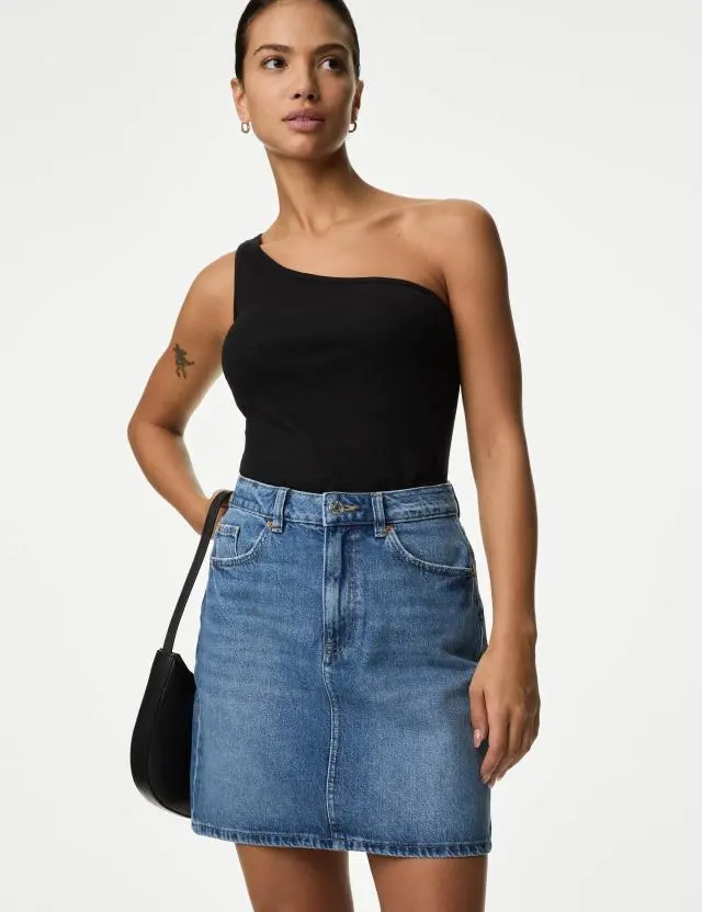 M&S Women's Denim Mini Skirt 