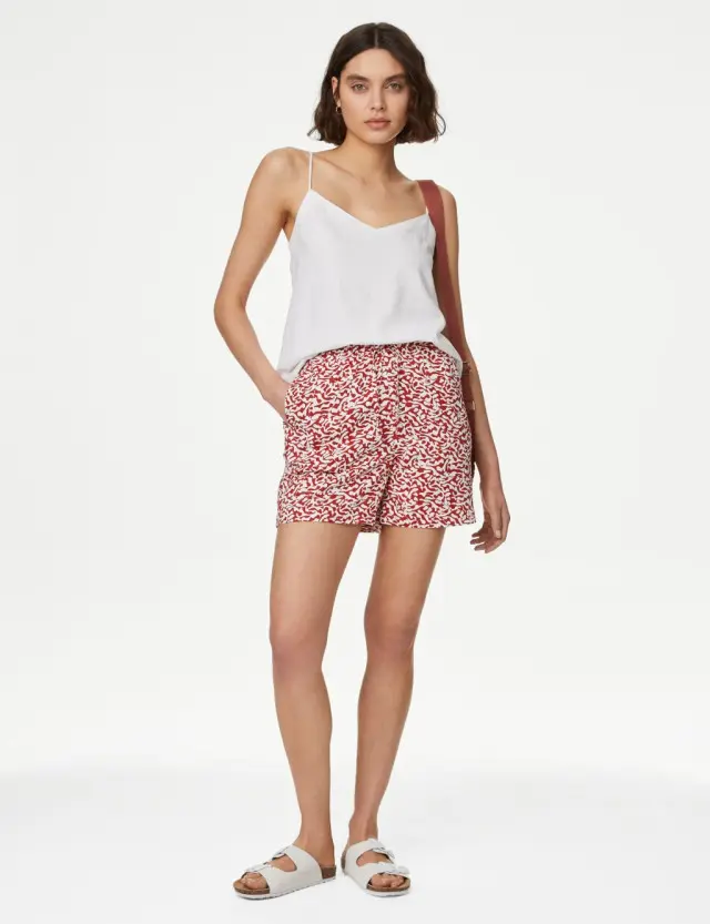 M&S Women's Printed Twill Shorts 