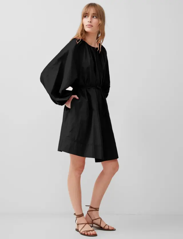 French Connection Women's Round Neck Mini Smock Dress 