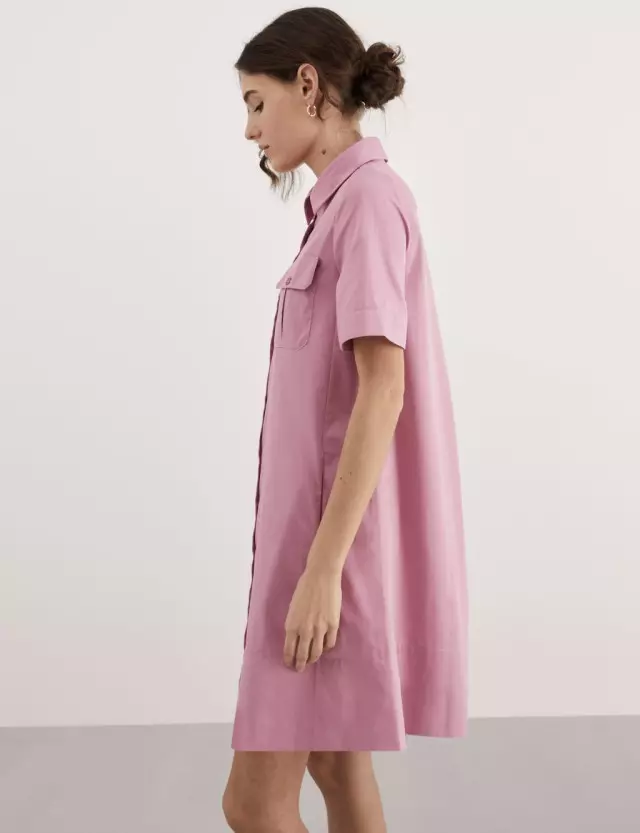Jaeger Women's Pure Cotton Mini Utility Shift Dress 