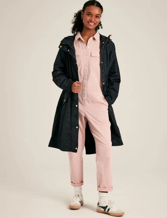 Joules Women's Holkham Packable Printed Raincoat 