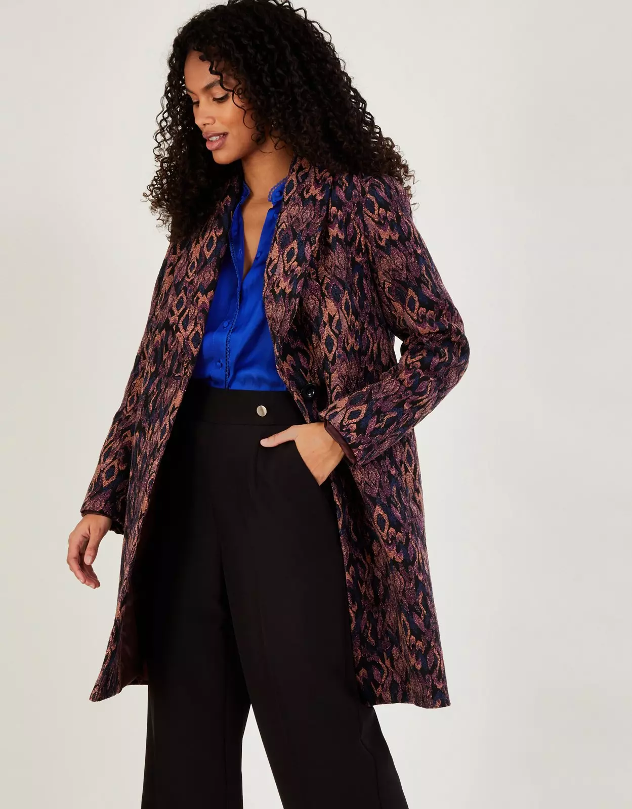 Jacquard coat clearance uk