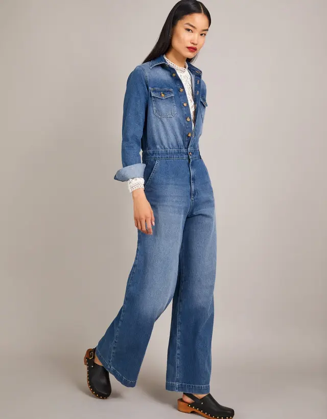 Etta Wide-Leg Jumpsuit Blue