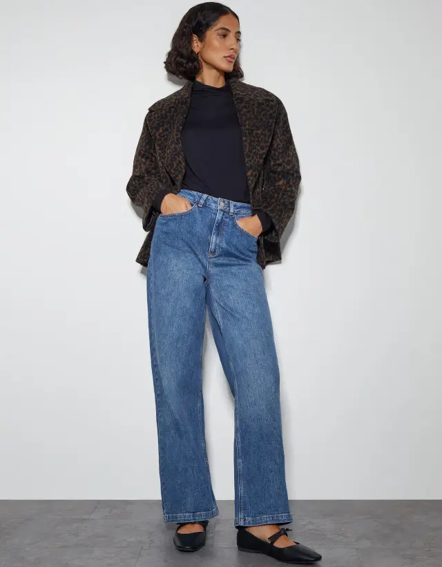 Ruby Wide Leg Jeans Blue