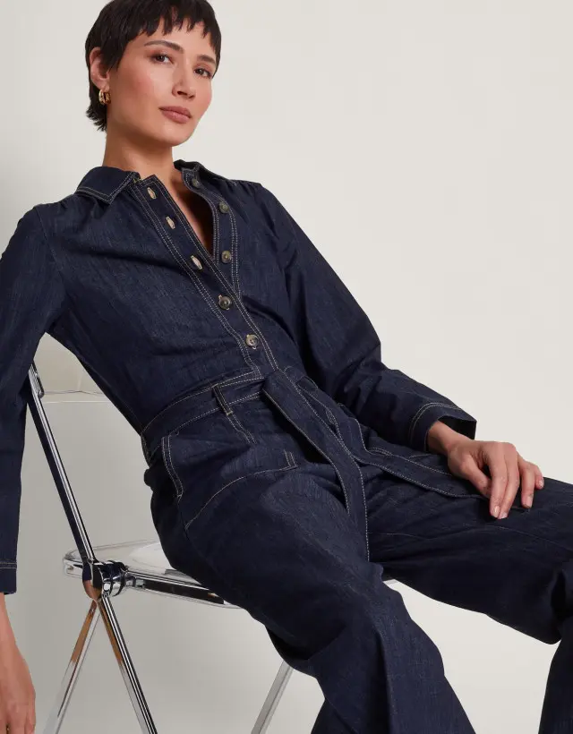 Harper Denim Jumpsuit Blue