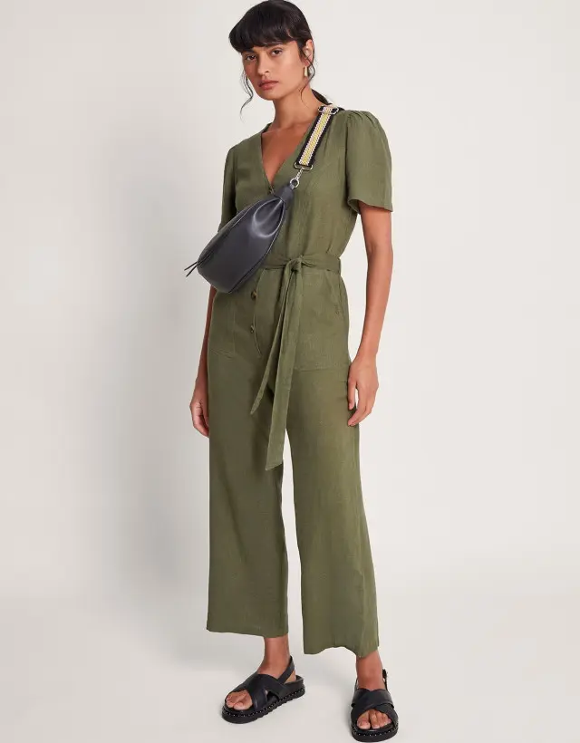 Azalea Tie Jumpsuit Green