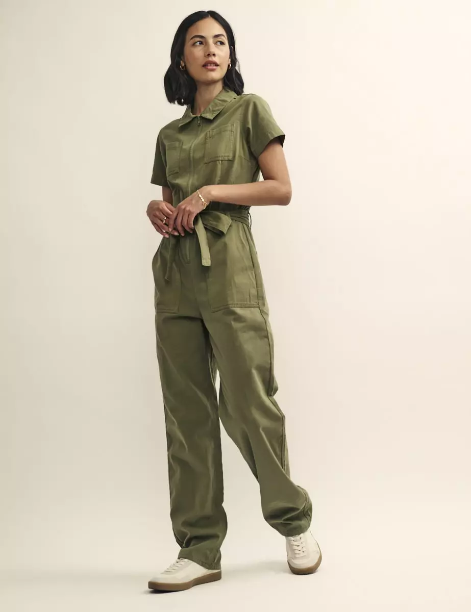 Womens khaki hotsell jumpsuit uk