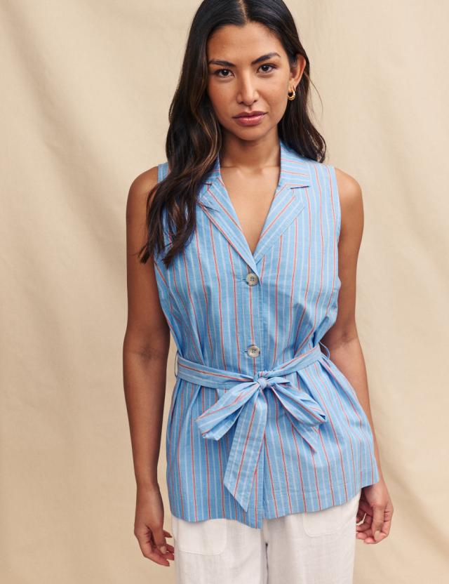 Blue Striped Waistcoat