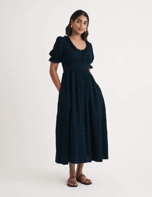 Black Flossie Midi Dress