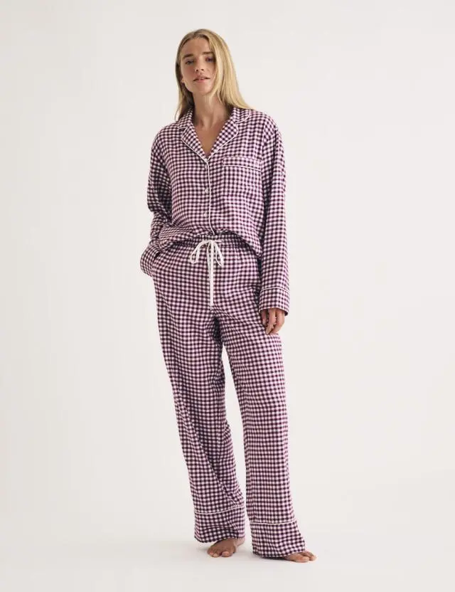 Purple Gingham Pyjama Trousers