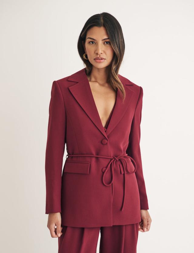 Burgundy Tailored Blazer