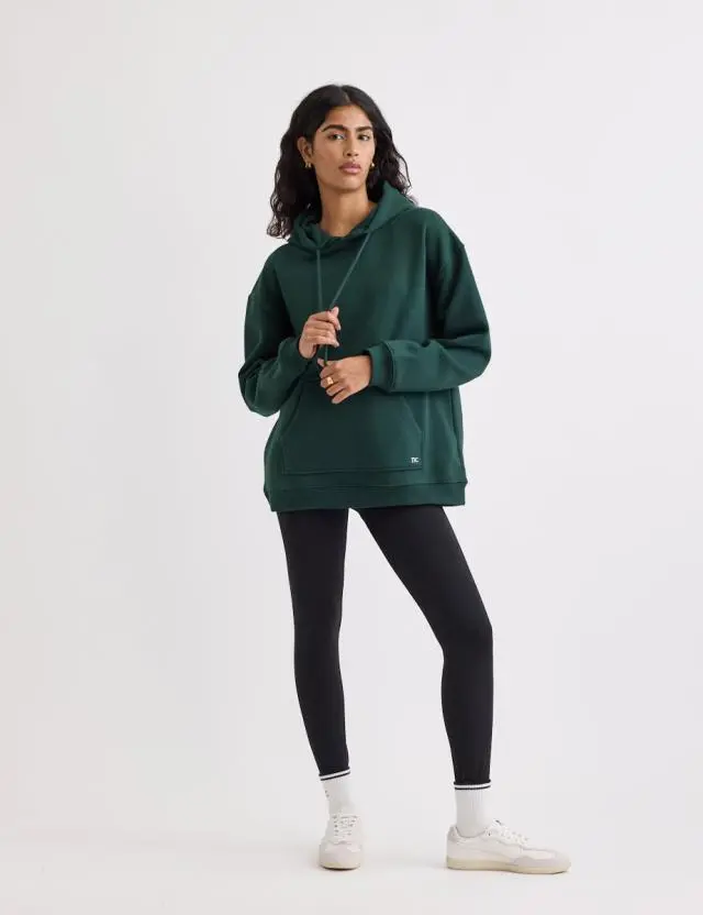 Green Longline Hoodie