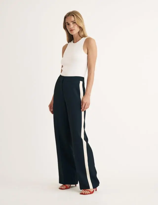 Black Side Stripe Trousers