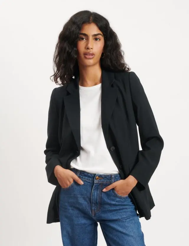 Black Single Breasted Blazer