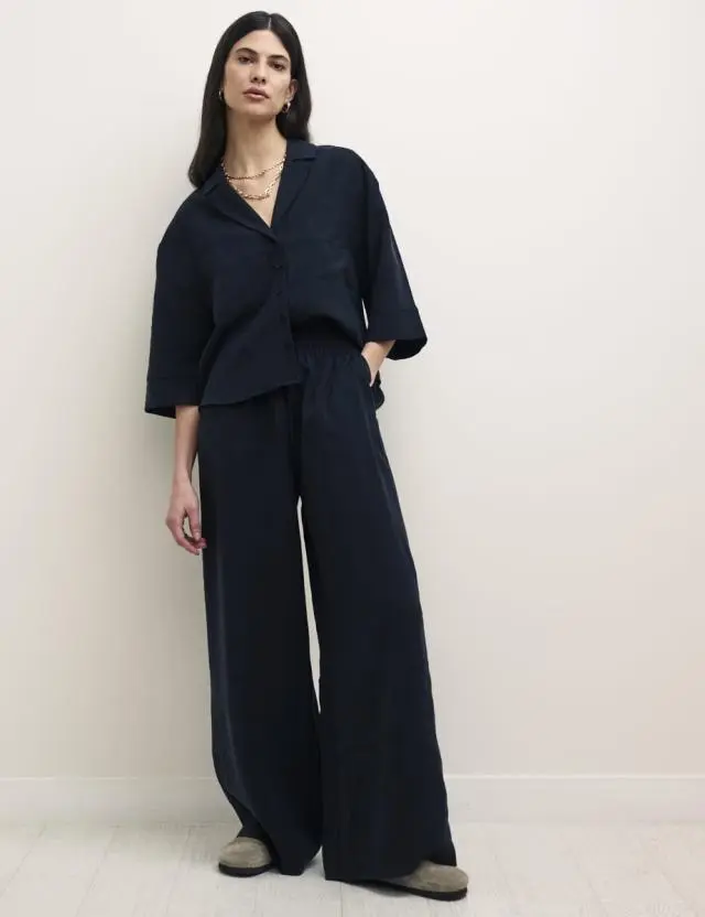 Black Wide Leg Trousers