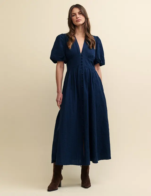 Navy Blue Starlight Midaxi Dress