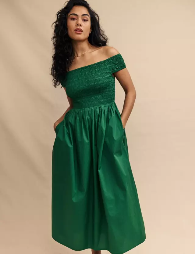 Green Bardot Amanda Midaxi Dress