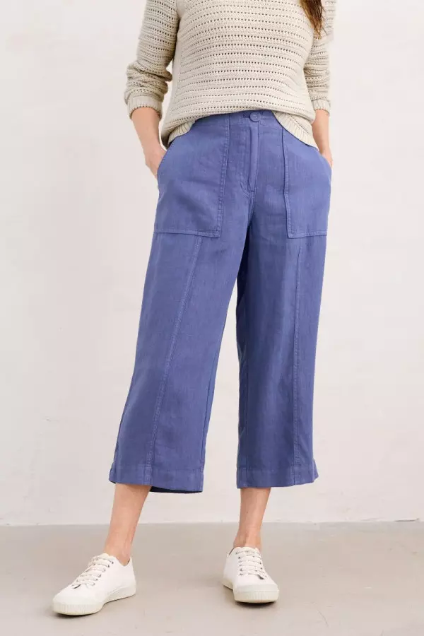 Poleacre Cropped Linen Trousers