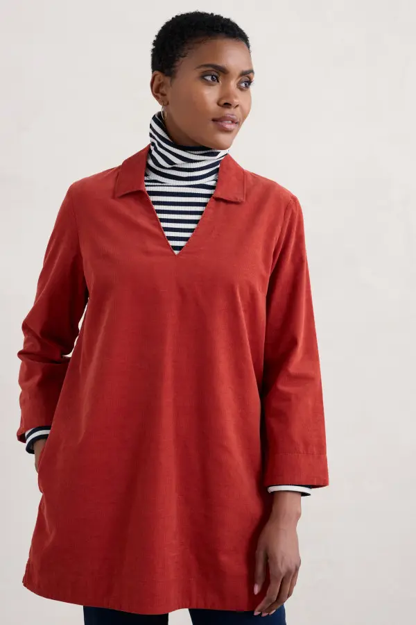 Lavethan Collared Corduroy Tunic