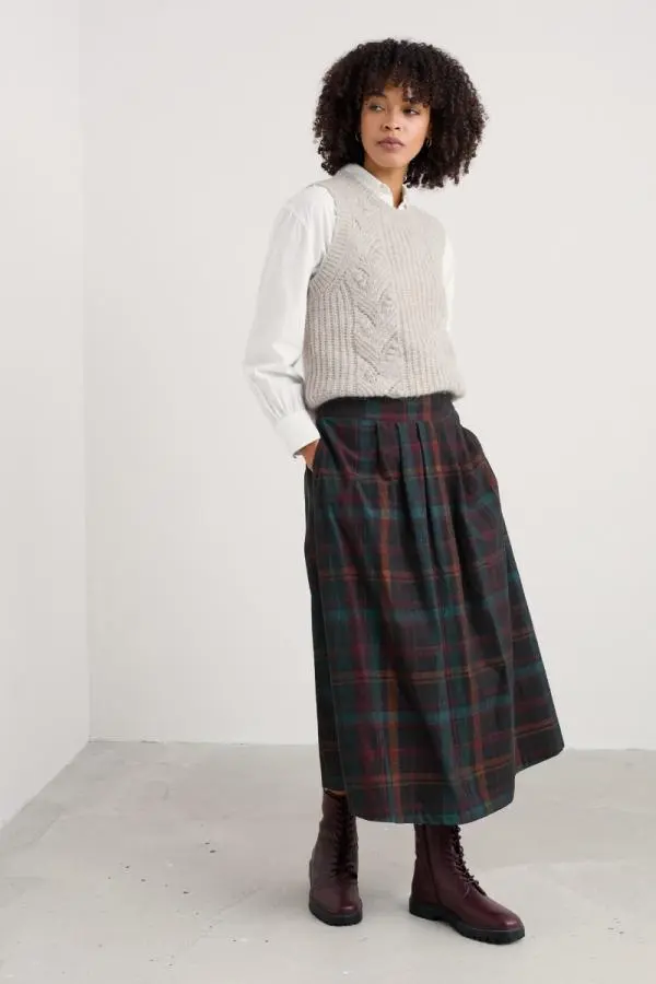 Day Dream Cord Midi Skirt