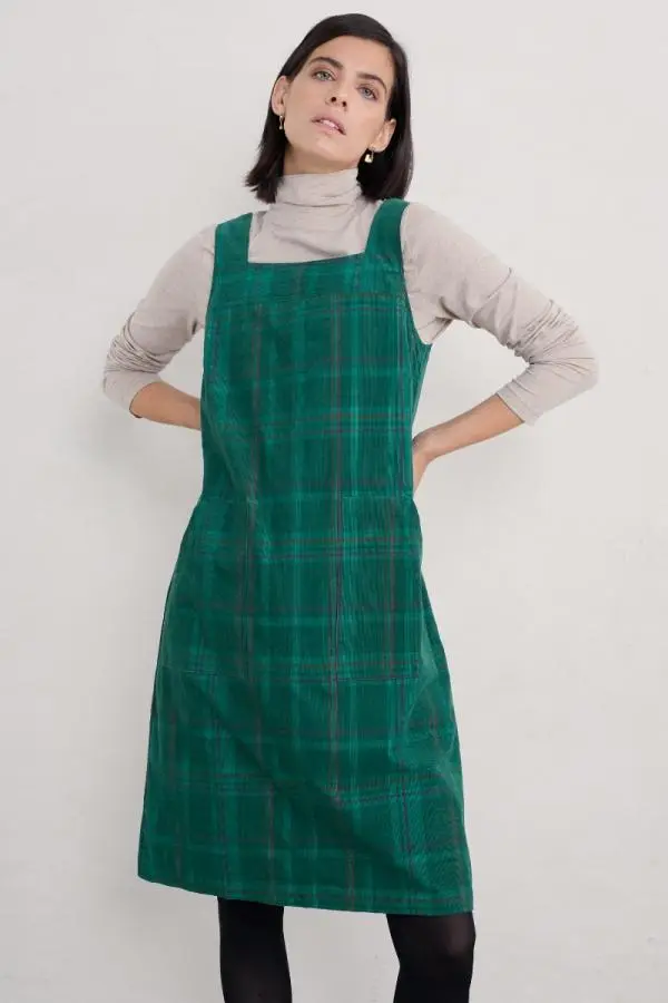 Calican Denim Midi Pinafore Dress