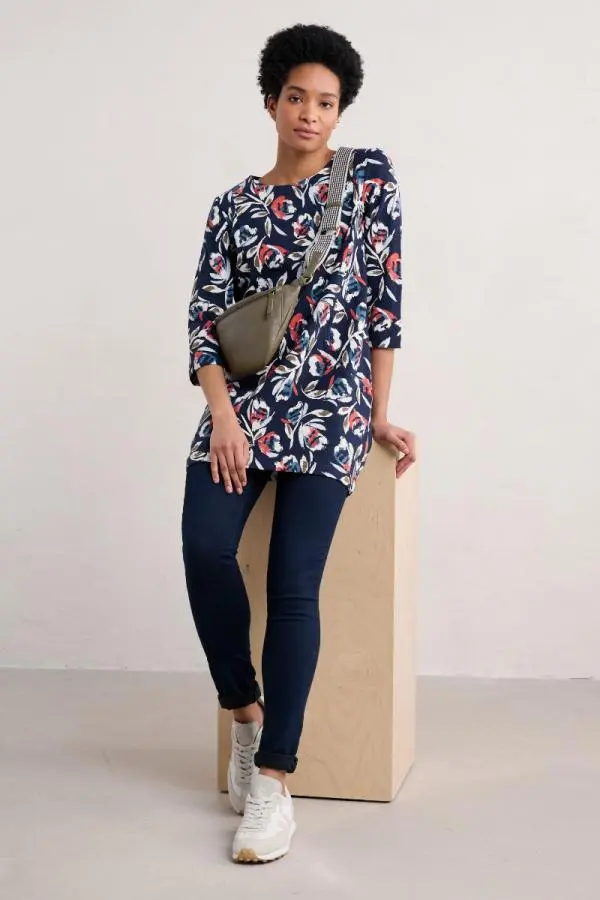 Shore Foraging Printed Tunic (GOTS)